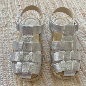 Zara Metallic Fisherman Sandals
